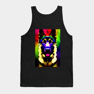 Multicolored German Shepard Tank Top